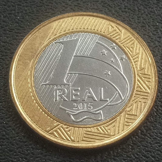 1 Real 2015 UNC (50 Years of Central Bank) - Brazil