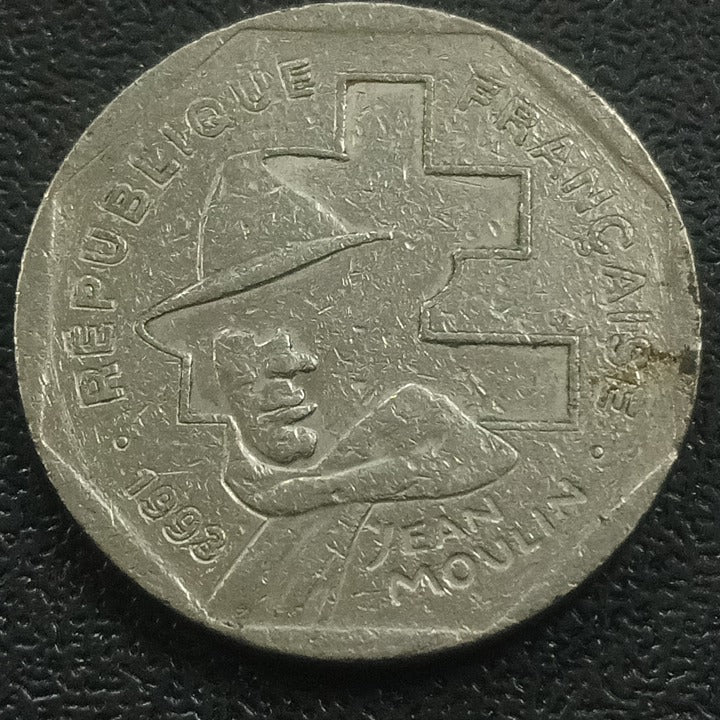 2 Francs 1993 (Jean Moulin) - France : Circulating Commemorative Coin