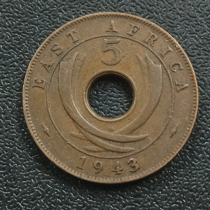 5 Cents 1943 XF+  - East Africa (Ref : 080103)