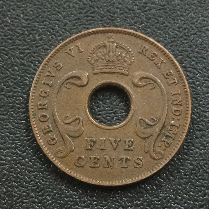 5 Cents 1943 XF+  - East Africa (Ref : 080103)