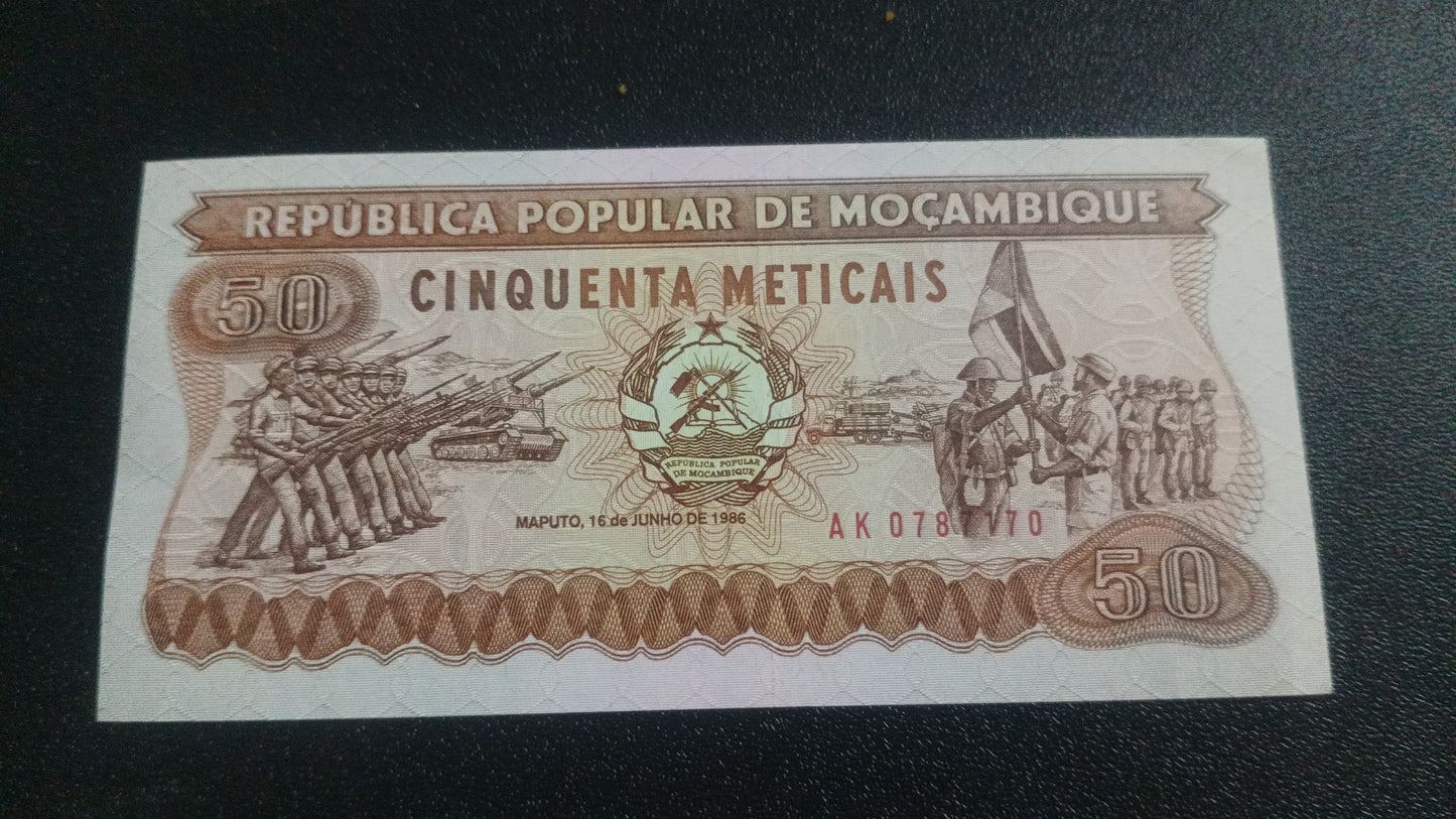 50 Meticais 1986 UNC - Mozambique