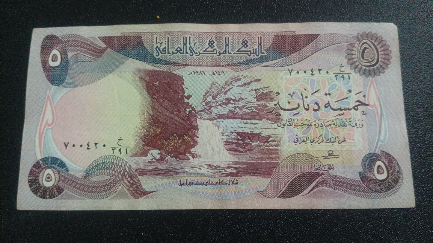 5 Dinars 1981 - Iraq (Ref : 120102N) Scarce