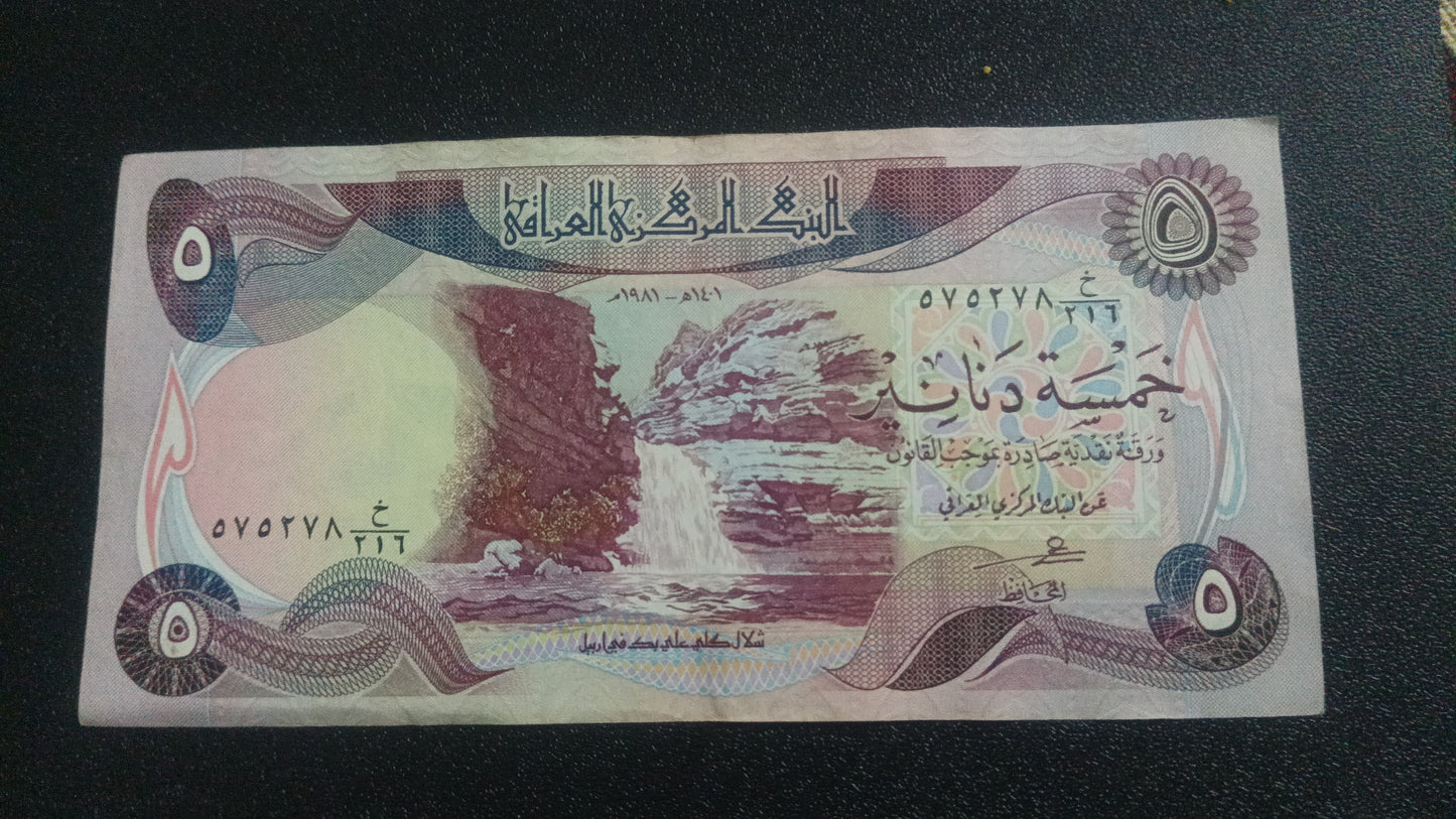 5 Dinars 1981 - Iraq (Ref : 120101N) Scarce