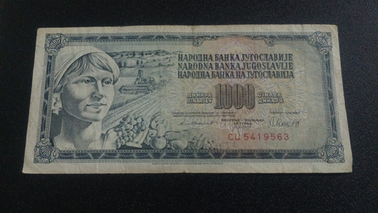 1000 Dinara 1981 - Yugoslavia