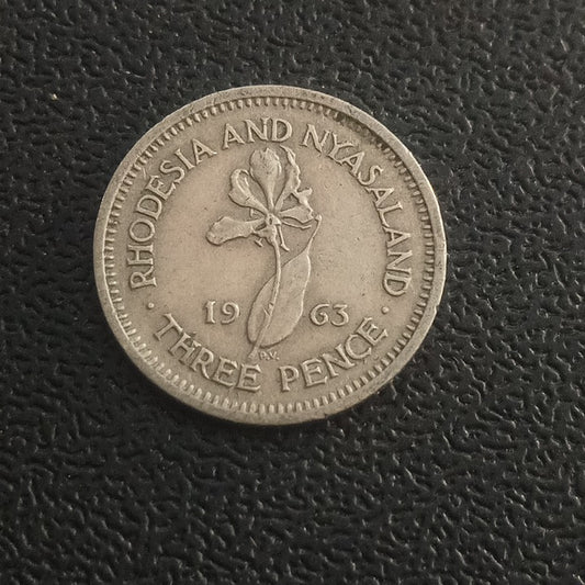 3 Pence 1963 - Rhodesia & Nyasaland (Ref : 140102)