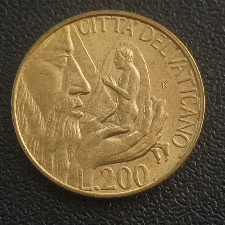 200 Lire 1988 UNC (Adam's Creation) - Vatican City