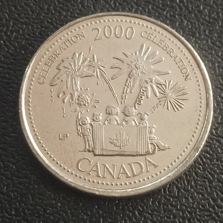 25 Cents 2000 ( Celebration : The Entry into 3rd Millennium) - Canada