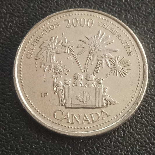 25 Cents 2000 ( Celebration : The Entry into 3rd Millennium) - Canada