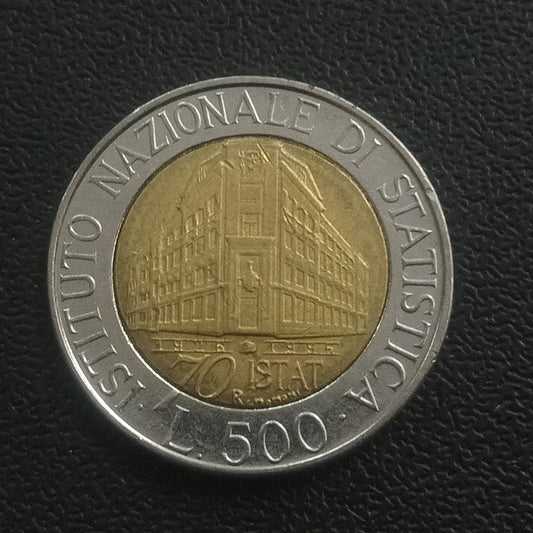 500 Lire 1996 (70th Anniversary of Italian National Institute of Statistics) - Italy