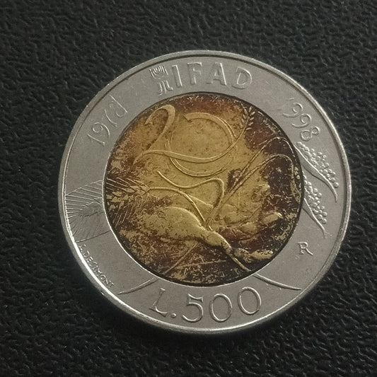 500 Lire 1998 ( 20th Anniversary of the International Fund for Agricultural Development) - Italy