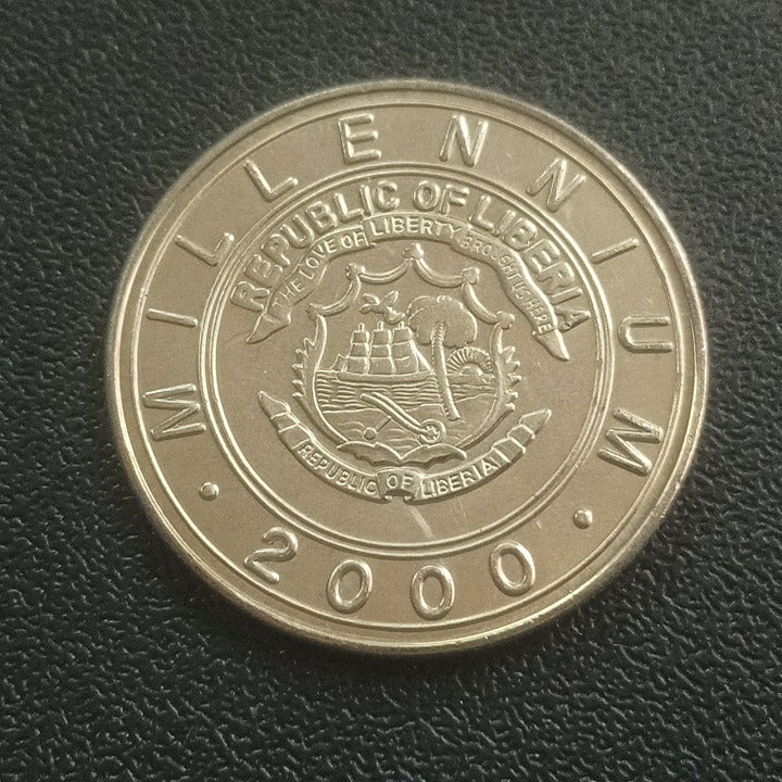 5 Dollars 2000 AUNC (Year of the Ox) - Liberia : Non Circulating Coin