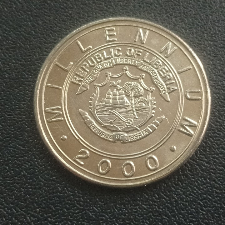 5 Dollars 2000 AUNC (Year of the Rat) - Liberia : Non Circulating Coin