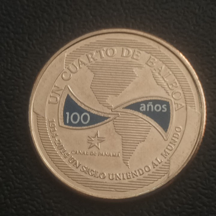 1/4 Balboa 2016 UNC (100 Years of Panama Canal) - Panama