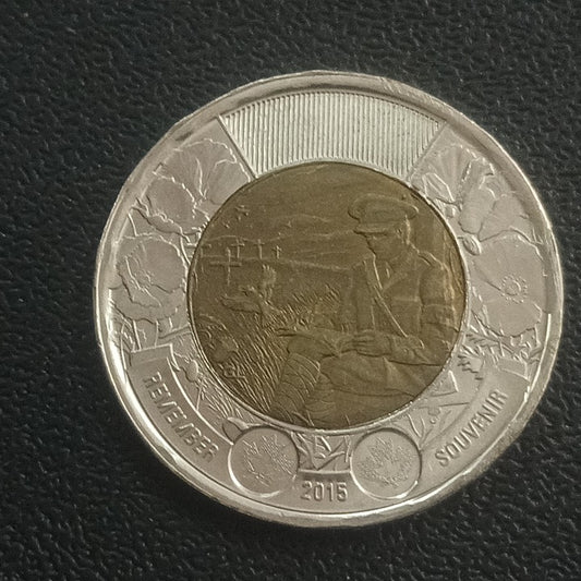 2 Dollars -2015 (100th Anniversary of "In Flanders Fields" Poem) - Canada - Circulating Commemorative Coin