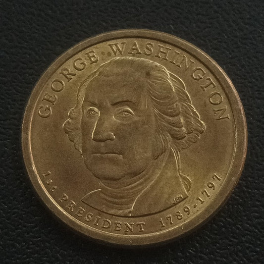 1 Dollar (George Washington - 1st President - 1789-1797) - U.S.A  Presidential $1 Coin Program