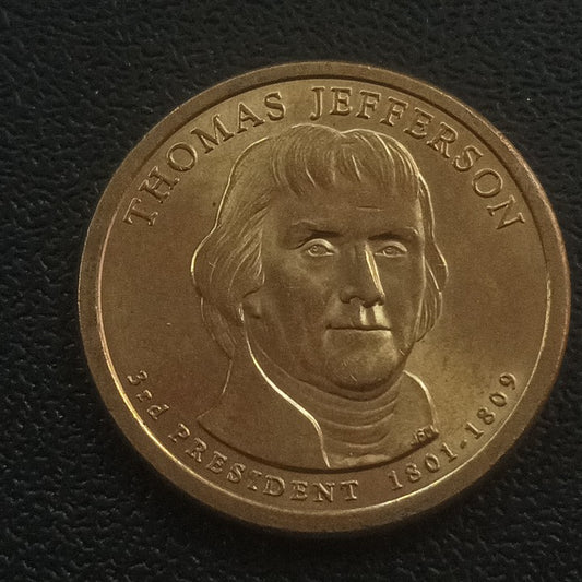 1 Dollar (Thomas Jefferson - 3rd President - 1801-1809) - U.S.A  Presidential $1 Coin Program