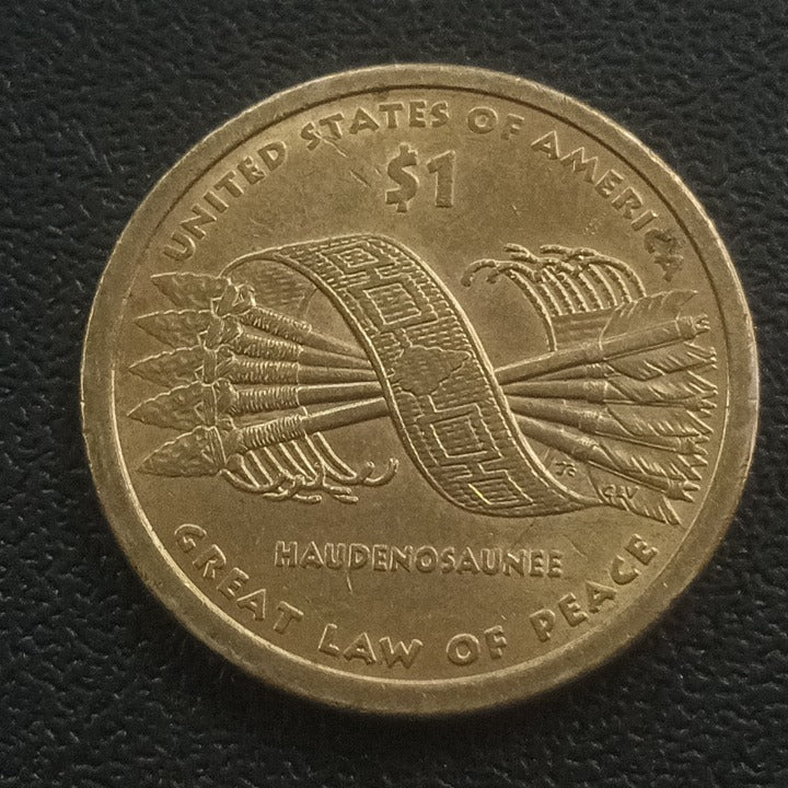 1 Dollar 2010 (Haudenosaunee—Great Law of Peace) - U.S.A. :  Native American $1 Coin Act Seies