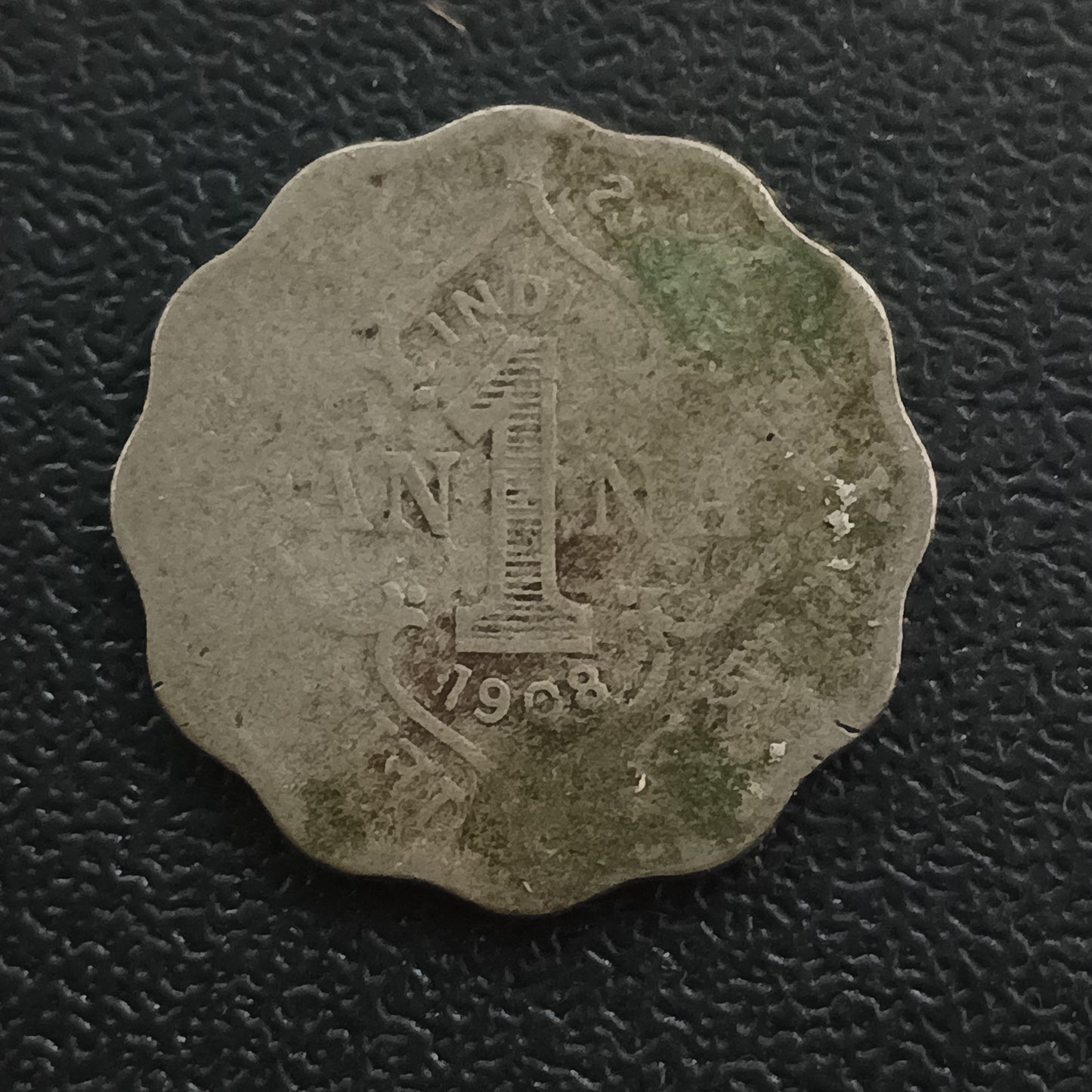 1 Anna 1908 Edward Scarce - (Ref :AUC1556)