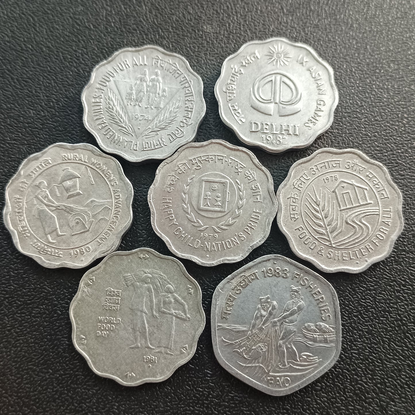 Lot of 7 High Grade Aluminum Commemorative Coins - (Ref : AUC1483)