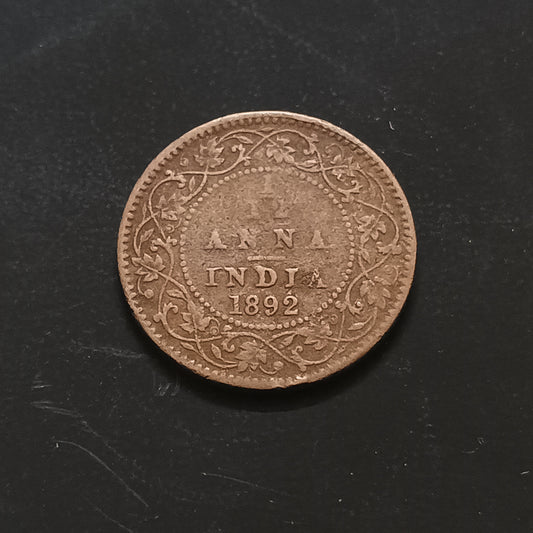 1/12 Anna 1892 Victoria Scarce- (Ref : AUC1529)