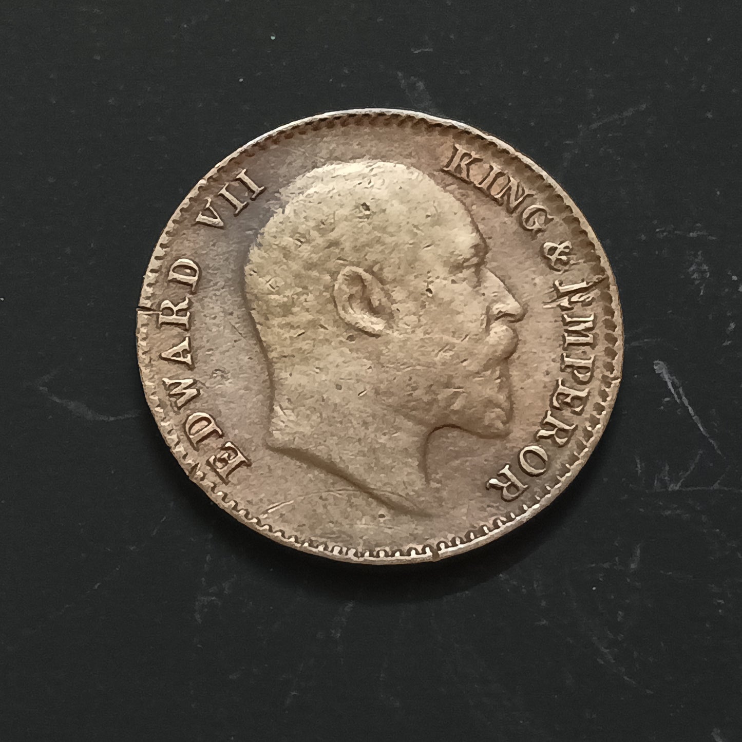 1/12 Anna 1910 Edward Scarce XF (Ref : AUC1318)