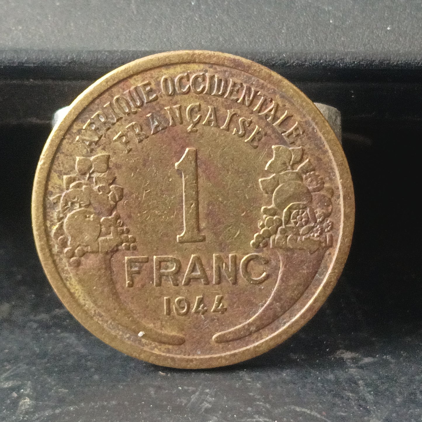 1 Franc 1944 - French West Africa Scarce (Ref : AUC1380)