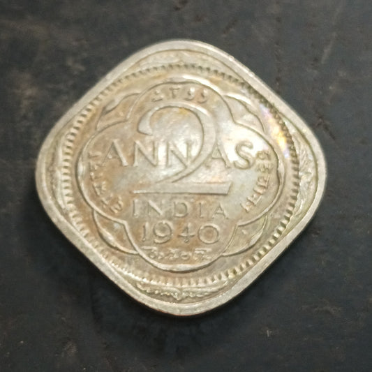 2 Anna 1940 Calcutta George VI - (Ref : AUC1498)