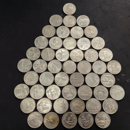 Lot of 50 Coins - 1/4 Dollar Commemorative coins - USA (Ref :AUC1636)