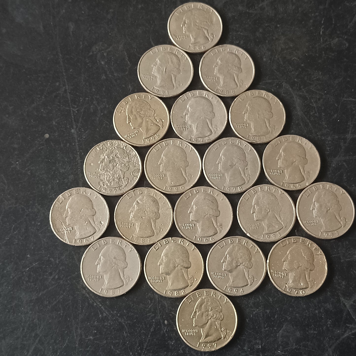 Lot of 20 Coins - 1/4 Dollar Mixed Years U.S.A (Ref : AUC1819)
