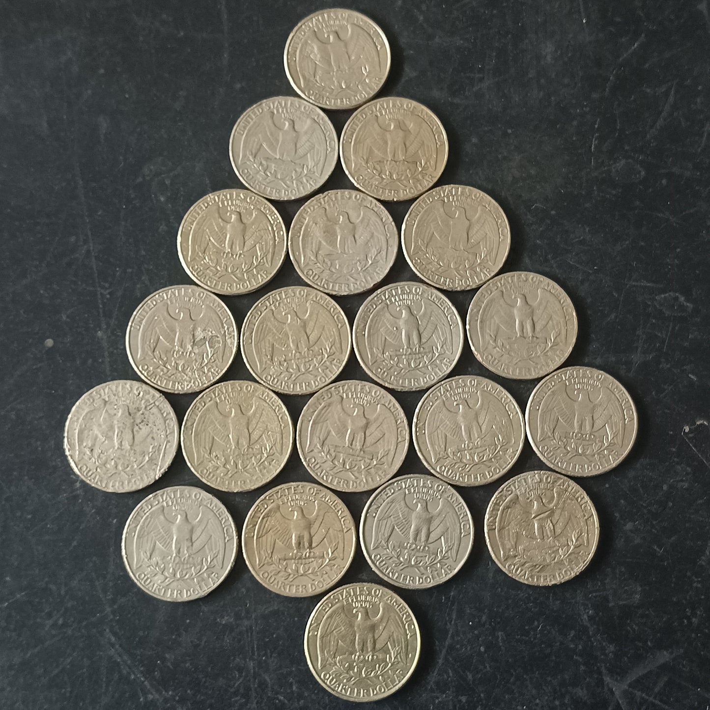 Lot of 20 Coins - 1/4 Dollar Mixed Years U.S.A (Ref : AUC1819)