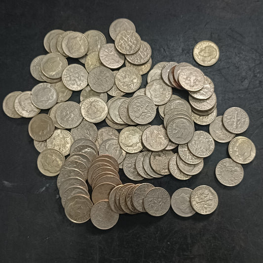 Lot of 103 Coins - 1 dime (10 cents) - U.S.A. Mix Years (Ref : AUC1855)