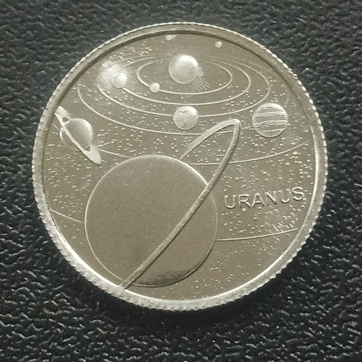 1 Kurus 2022 UNC (Uranus - Solar System Planets Series) - Turkey : Non Circulating Commemorative