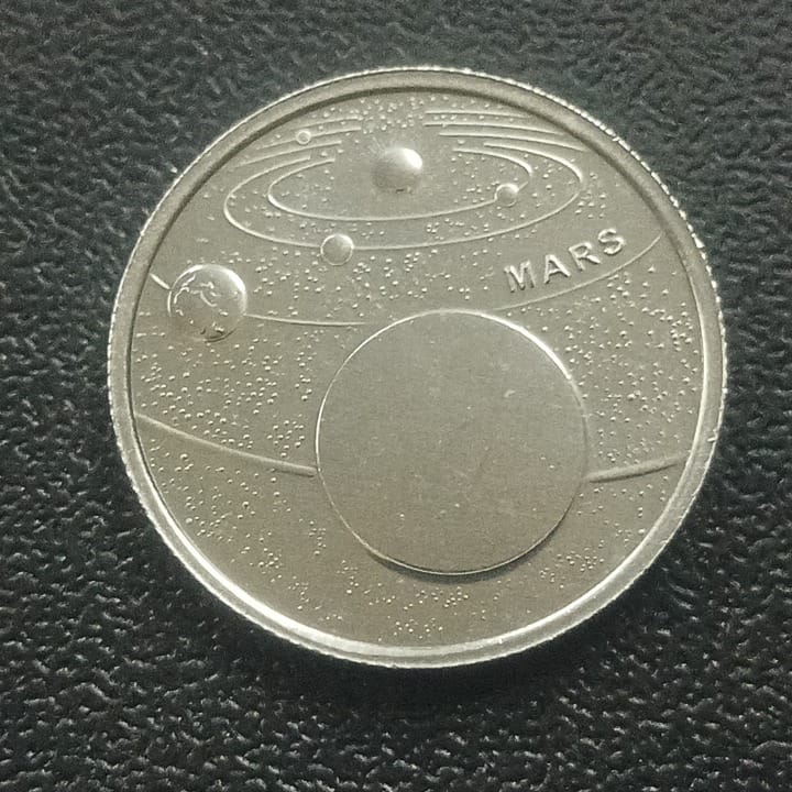 1 Kurus 2022 UNC (Mars - Solar System Planets Series) - Turkey : Non Circulating Commemorative