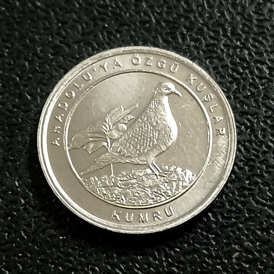 1 Kurus 2020 UNC (Eurasian collared dove) - Turkey : Birds of Anatolia Series
