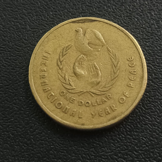 1 Dollar 1986 (International Year of Peace) - Australia