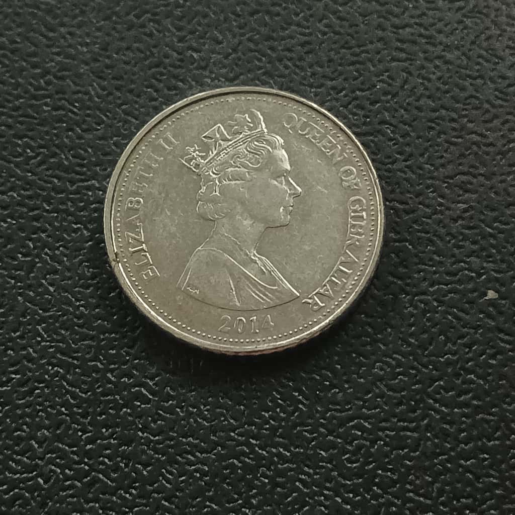 5 Pence - Elizabeth II (Lady of the Night Flower) AUNC - Gibraltar