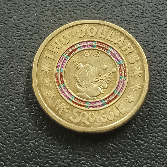 2 Dollars 2019 (Mr Squiggle 60 Years, Gus) - Australia Circulating Commemorative Coin