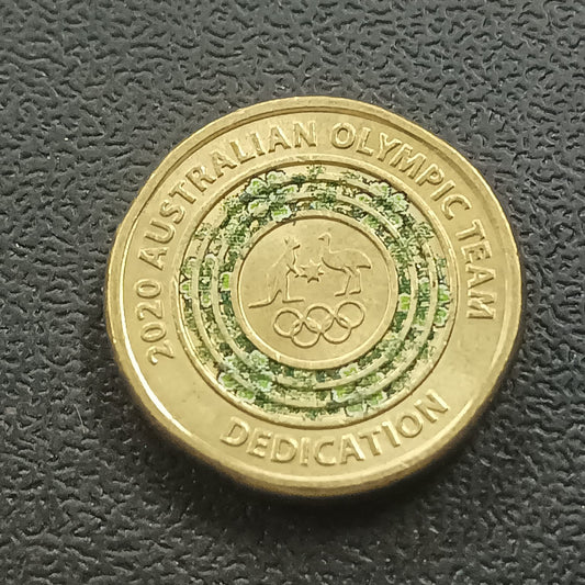 2 Dollars 2020 (Tokyo Olympics - Dedication; Green) - Australia Circulating Commemorative Coin