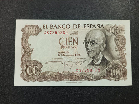100 Pesetas 1970 Francisco Franco - Spain (Ref : 121103)