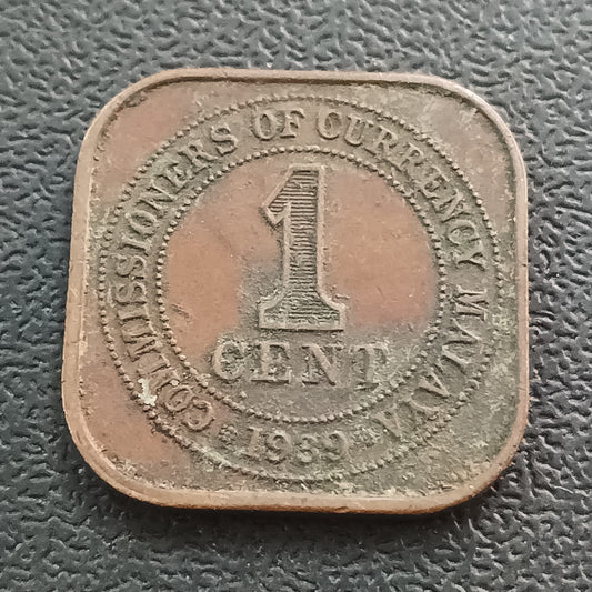 1 Cent 1939 (large type) - Malaya (Ref : 141101)