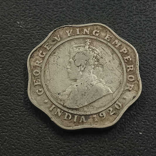 4 Anna 1920 Calcutta Scarce (Ref : 291102)