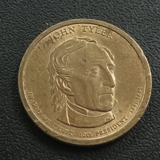1 Dollar (John Tyler - 10th President - 1841-1845) - U.S.A  Presidential $1 Coin Program (Ref : 091206)