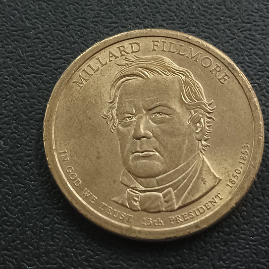 1 Dollar (Millard Fillmore - 13th President - 1850-1853) - U.S.A  Presidential $1 Coin Program  (Ref: 091208)