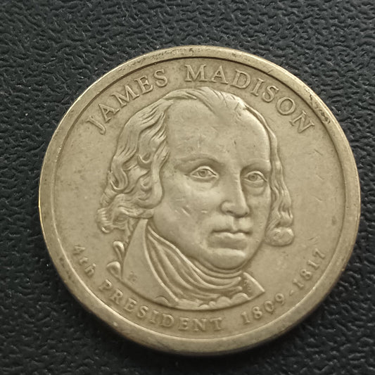 1 Dollar (James Madison - 4th President - 1809-1817) - U.S.A. :  Series: Presidential $1 (Ref : 091213)