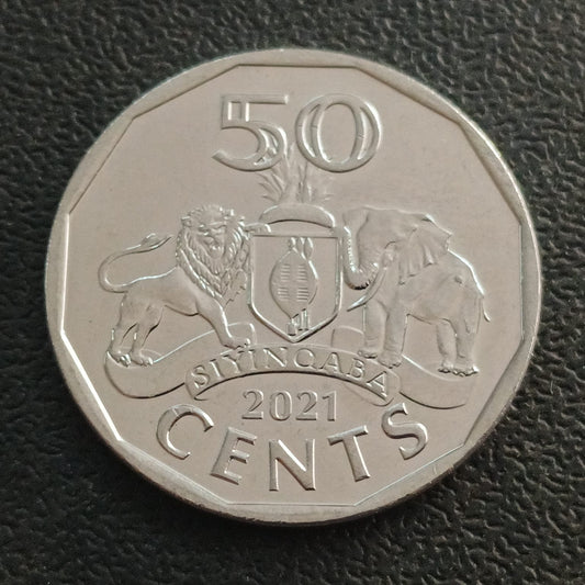 50 cents 2021 UNC - Eswatini ; Formerly Swaziland