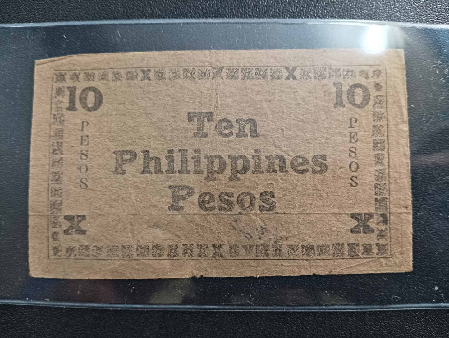 10 Pesos 1944 (TREASURY EMERGENCY CURRENCY CERTIFICATE) - Philippines Province of Negros Oriental (Island of Negros)) - (Ref : 121201)