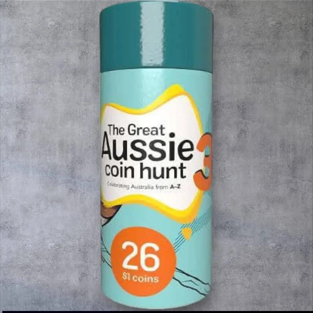 Australia 2022 Great Aussie Coin Hunt 3 (A To Z) 26 $1 Brilliant UNC Coins In Tube with Display Folder