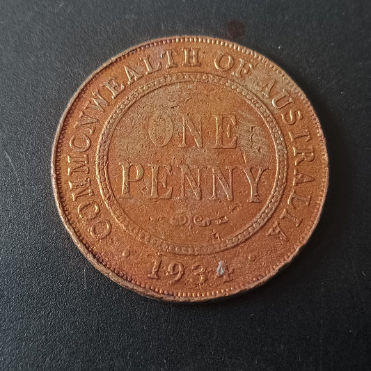 1 Penny 1934 George VI - Australia (Ref: AUC1624)