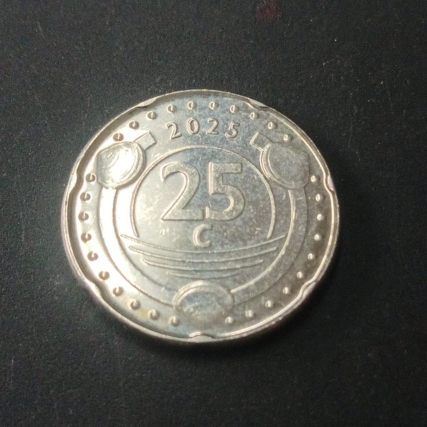 25 Cents 2025 UNC- Curacao