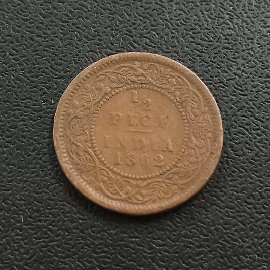 1/2 Pice 1862 Victoria - (AUC0538)